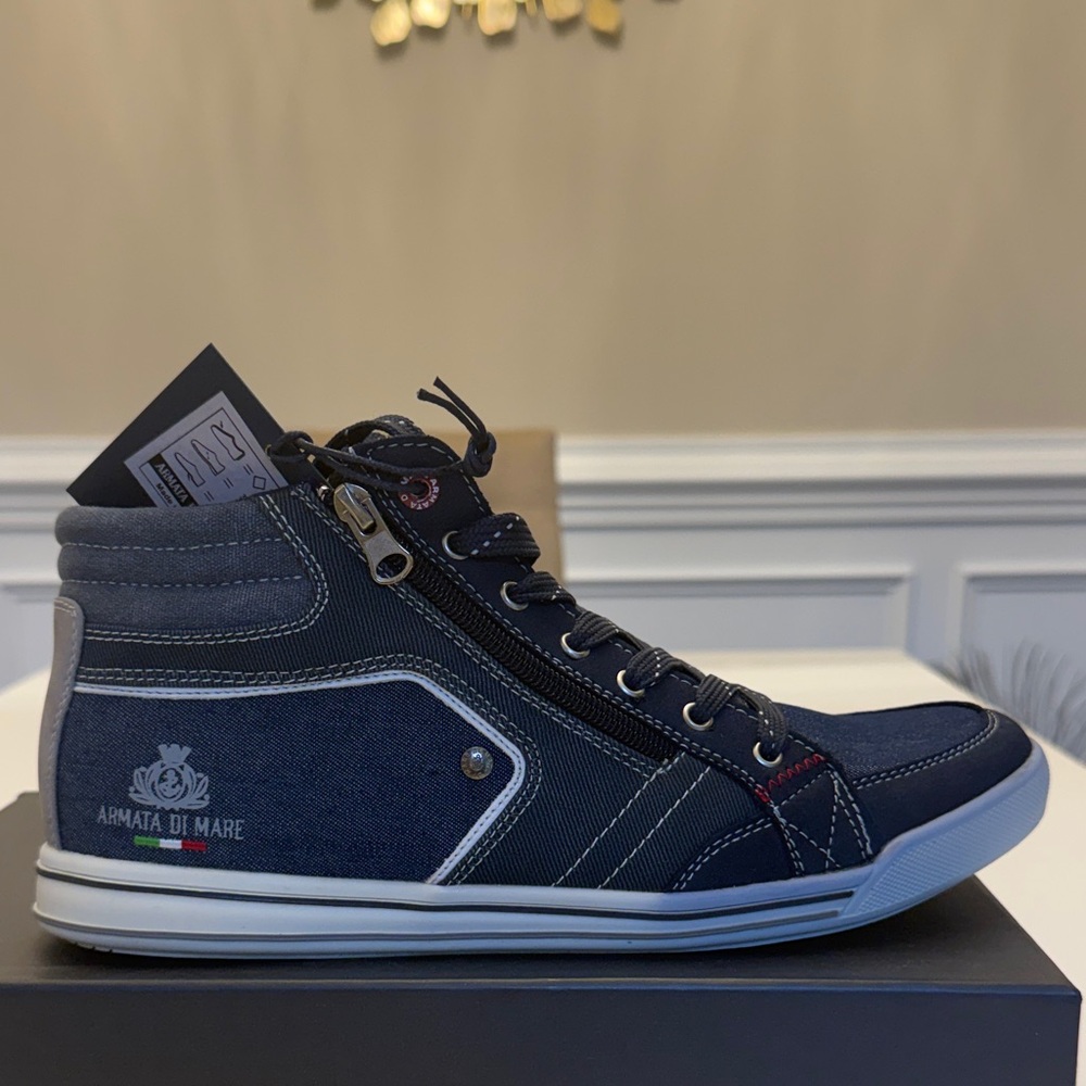 Armata Di Mare Navy High-Top Sneakers - Picture 5 of 6